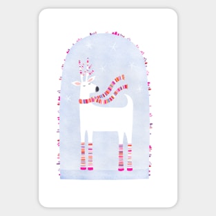 Boho Deer in Scarf and Socks Sticker